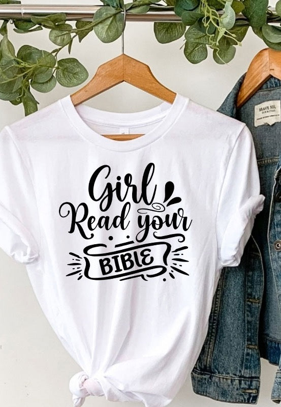 Camiseta "Chica lee tu Biblia"