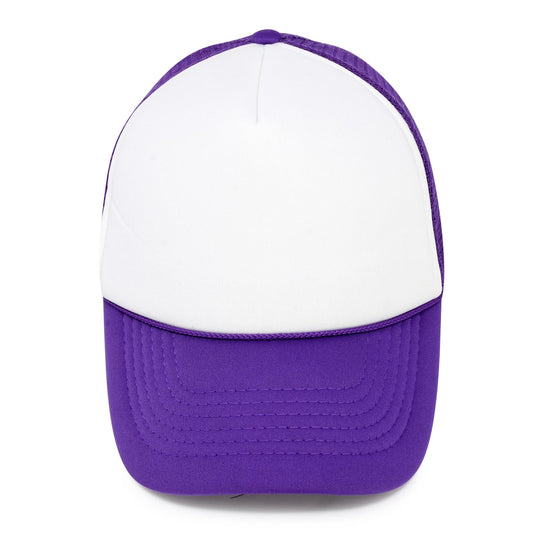 Basic Youth Mesh Trucker Cap - PURPLE