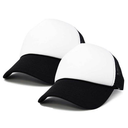 Basic Trucker Hat with Mesh Back Adjustable Snapback Cap