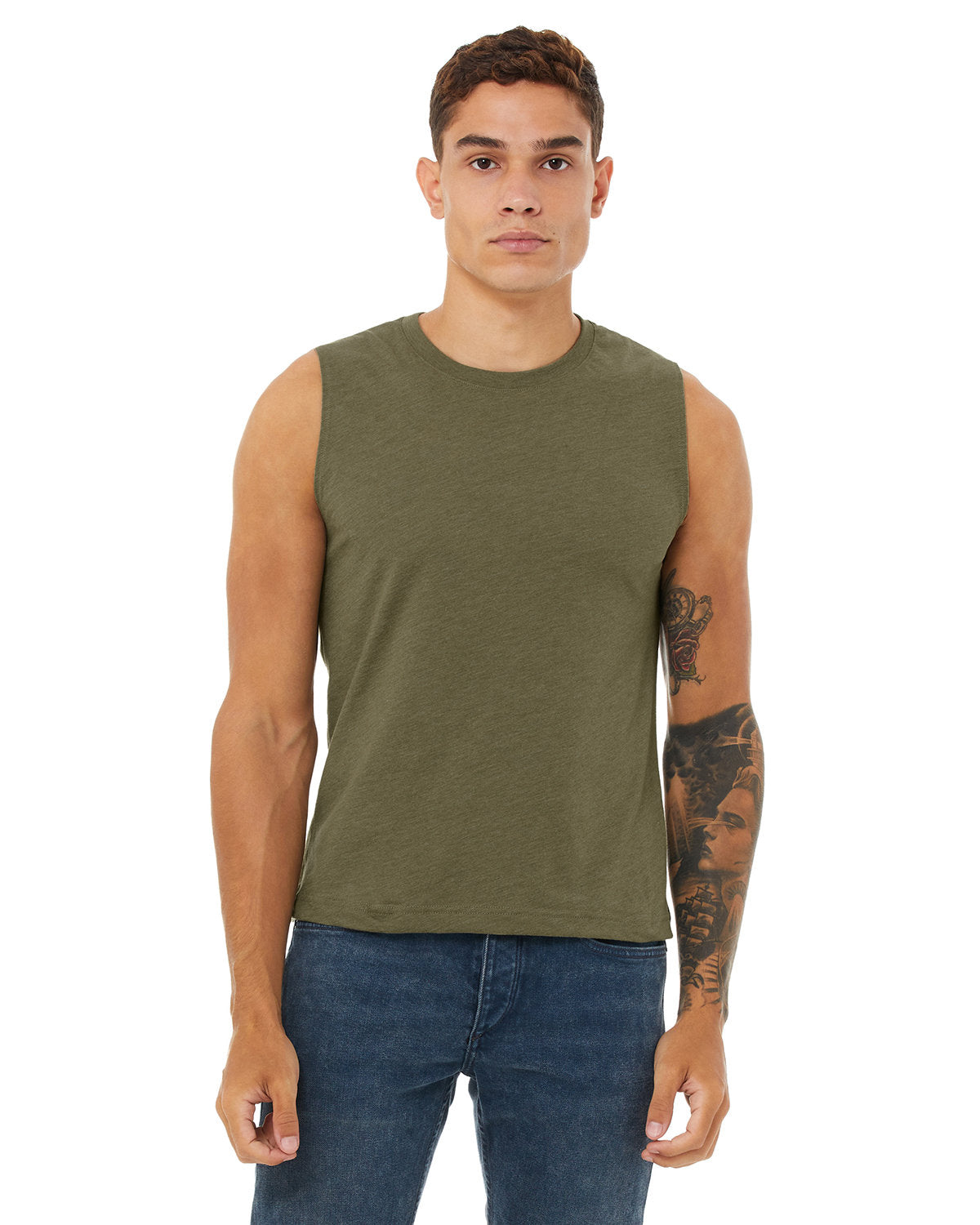 Camiseta sin mangas unisex con músculos