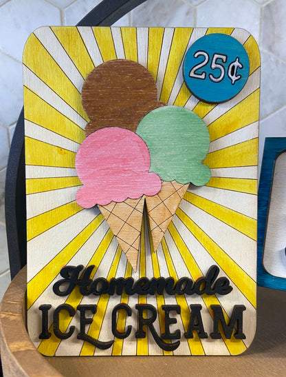 Hello Summer Ice Cream Tiered Tray Kit