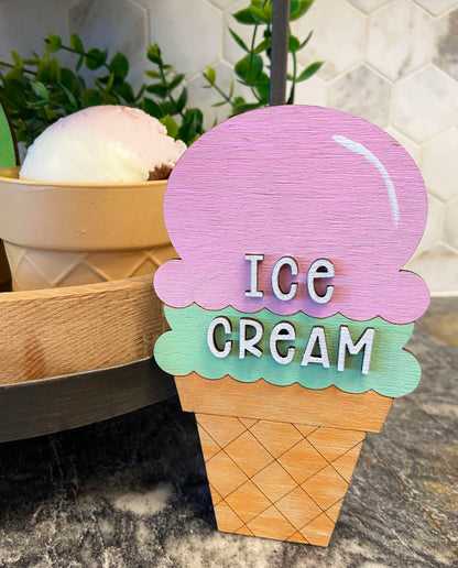 Hello Summer Ice Cream Tiered Tray Kit