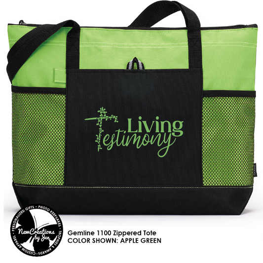Living Testimony - Large Zippered Bag