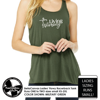 Living Testimony - Ladies' Flowy Racerback Tank B8800