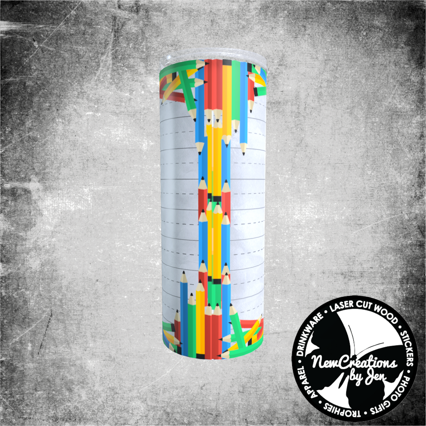 Vaso delgado de acero inoxidable "Nunca olvides la diferencia" para profesores - 20 oz