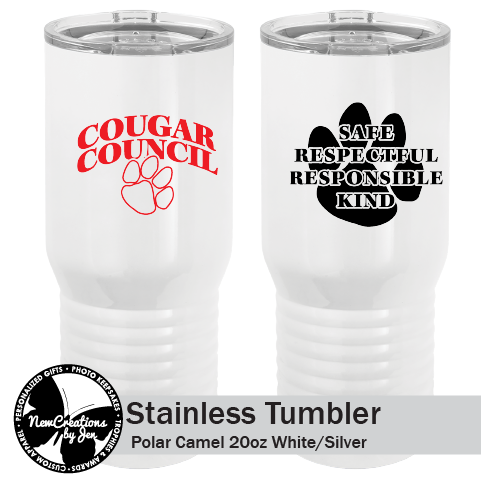 Vasos de acero inoxidable del Consejo Cougar de OES
