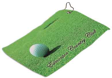 Toalla de golf a todo color con gancho