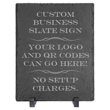 Slate QR Code Business Sign