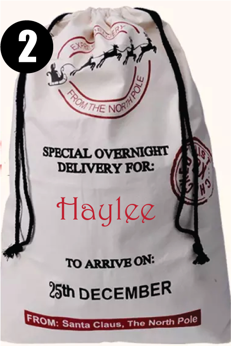 Personalized santa bags 2025 large