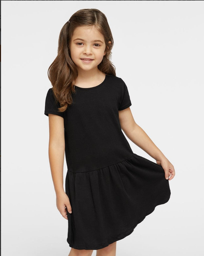 Vestido de canalé para bebé niña 2T-5-6