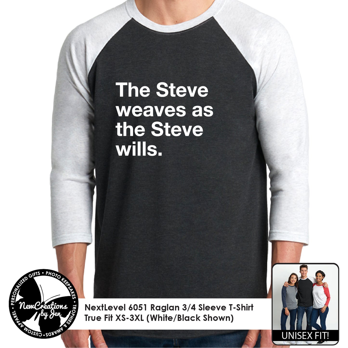 WWN - Camiseta raglán de béisbol unisex