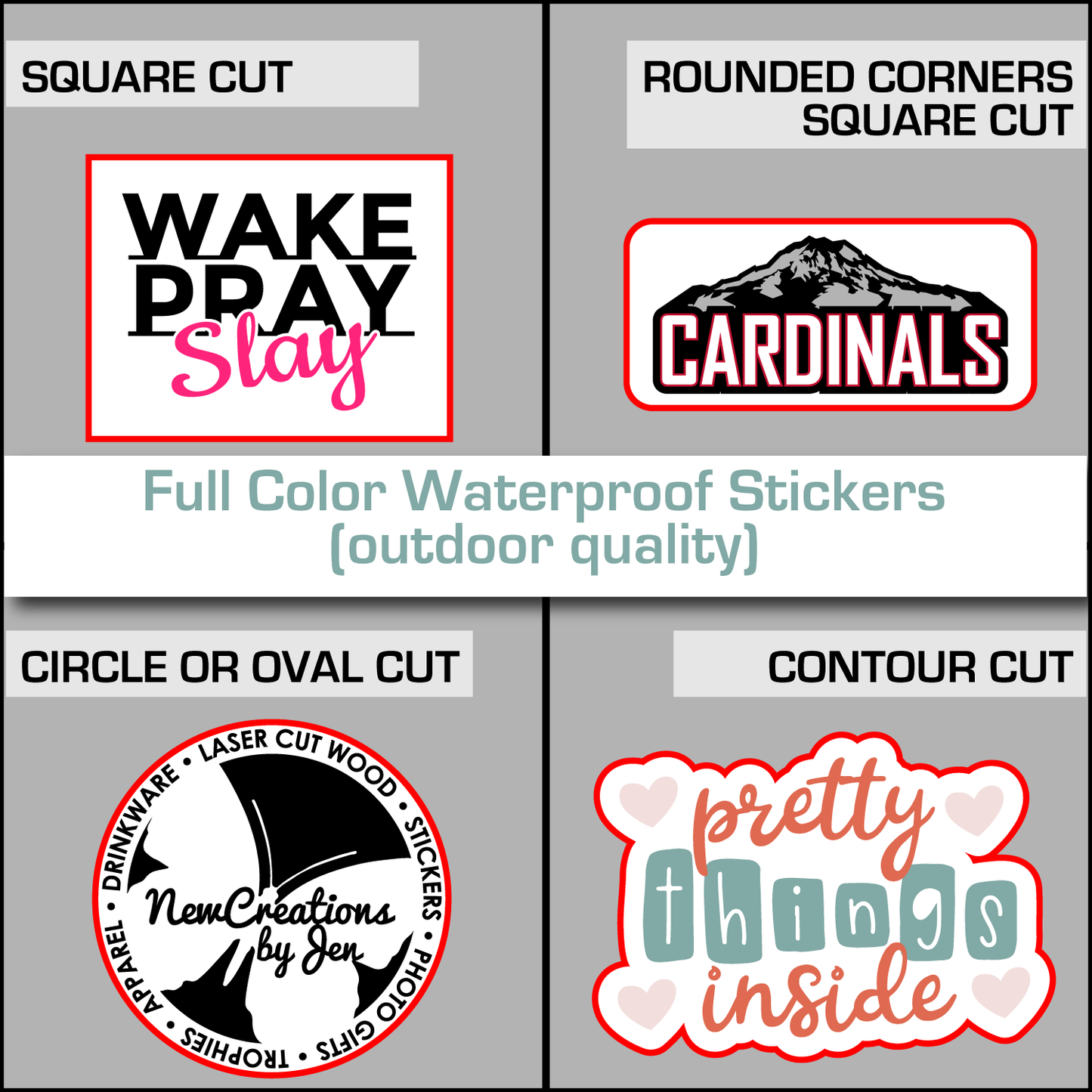 Stickers - Full Color Waterproof - outdoor quality