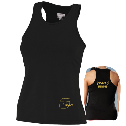 PERSONAL DEL EQUIPO - Camiseta de tirantes deportiva lisa IFBB PRO Augusta para mujer 1202