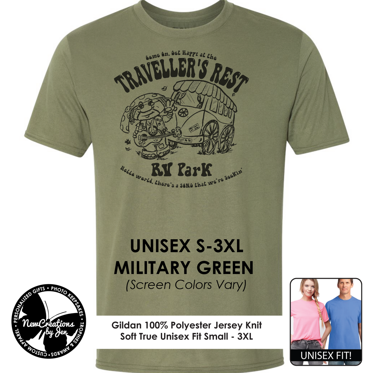 Traveller's Rest RV Park - Wheel of Time Inspired  Souvenir Lightweight  Tees