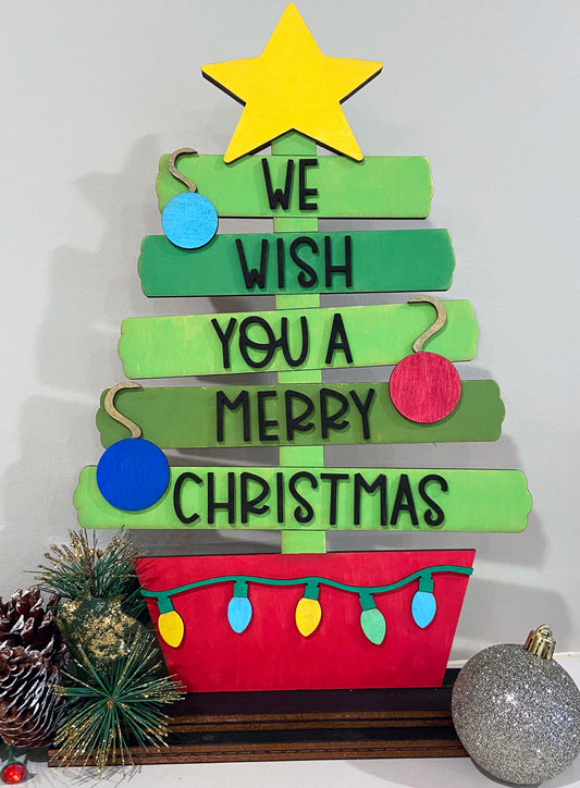 Árbol de Navidad - Estantería lista para pintar