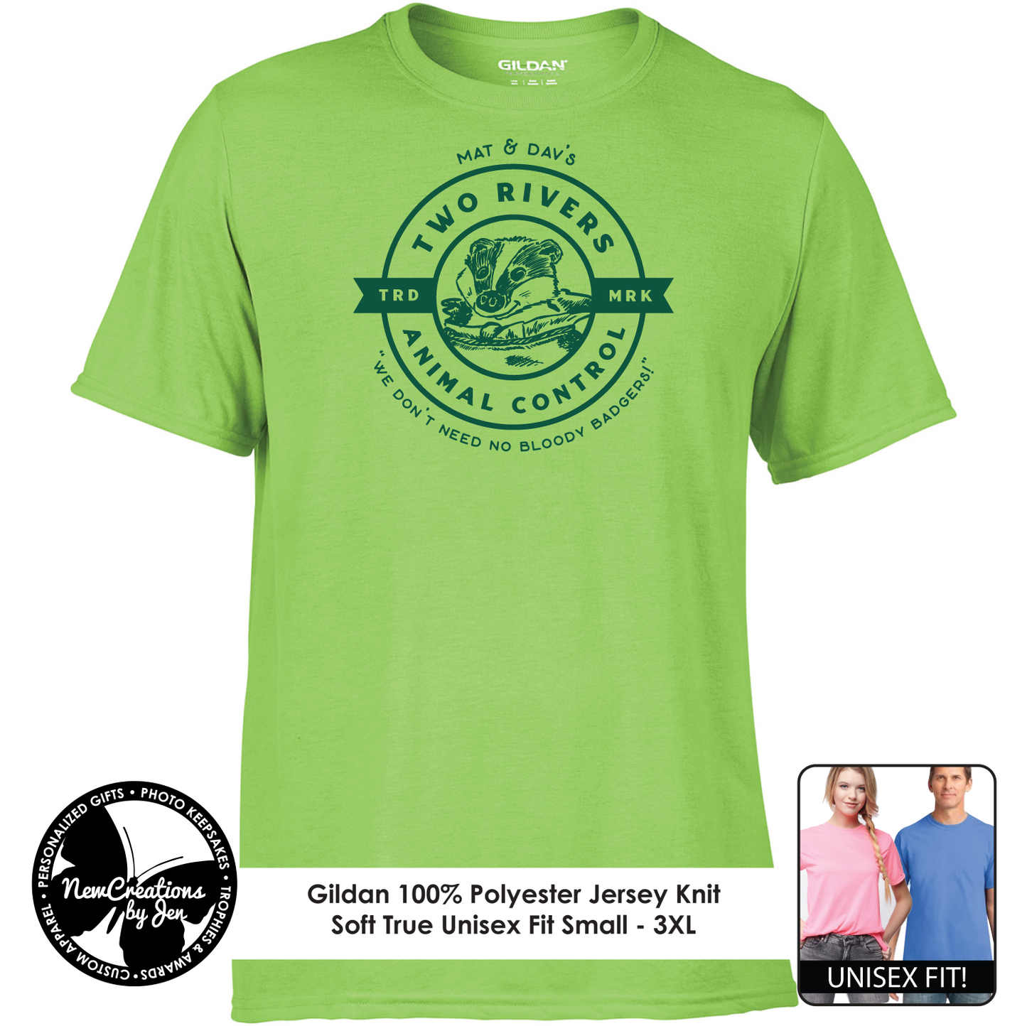 Two Rivers Animal Control - Wheel of Time Inspired  Souvenir Lightweight  Tees