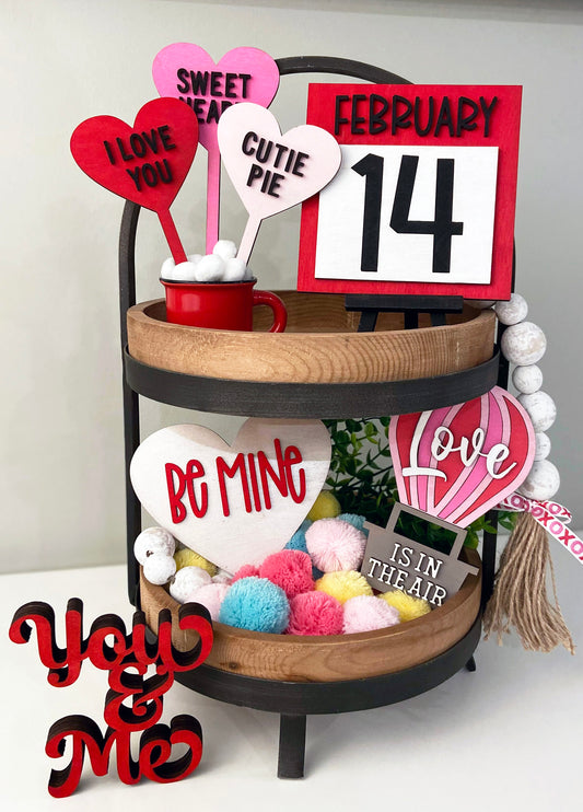 Paquete de bandejas escalonadas para San Valentín
