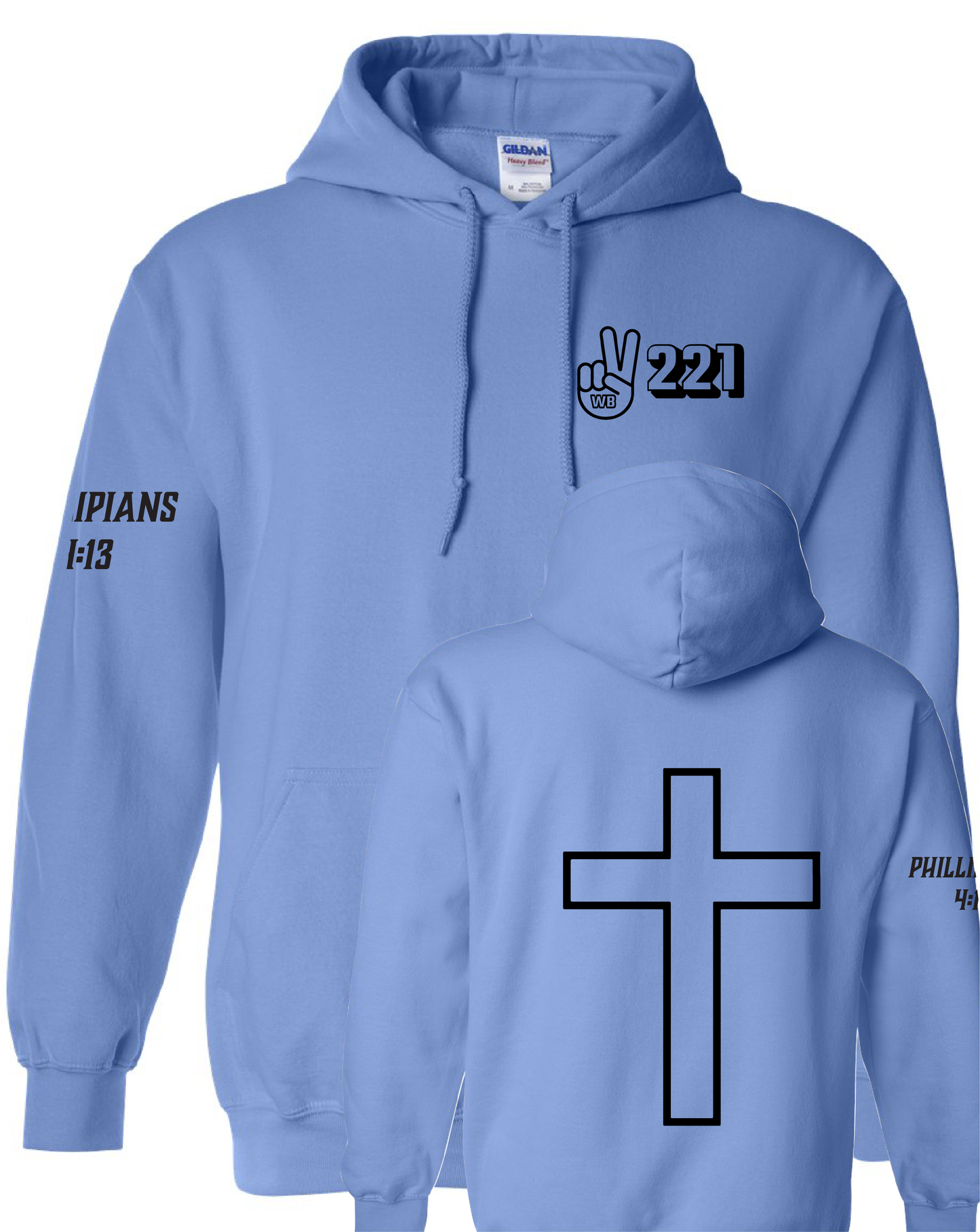 WB221 Hooded Sweatshirt Design by Wyatt B G185