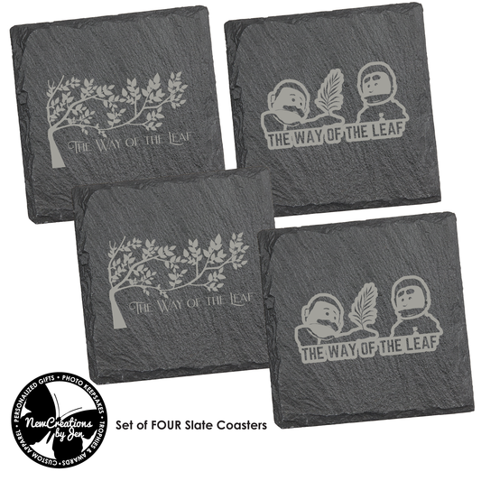 The Way of the Leaf - Slate Coasters