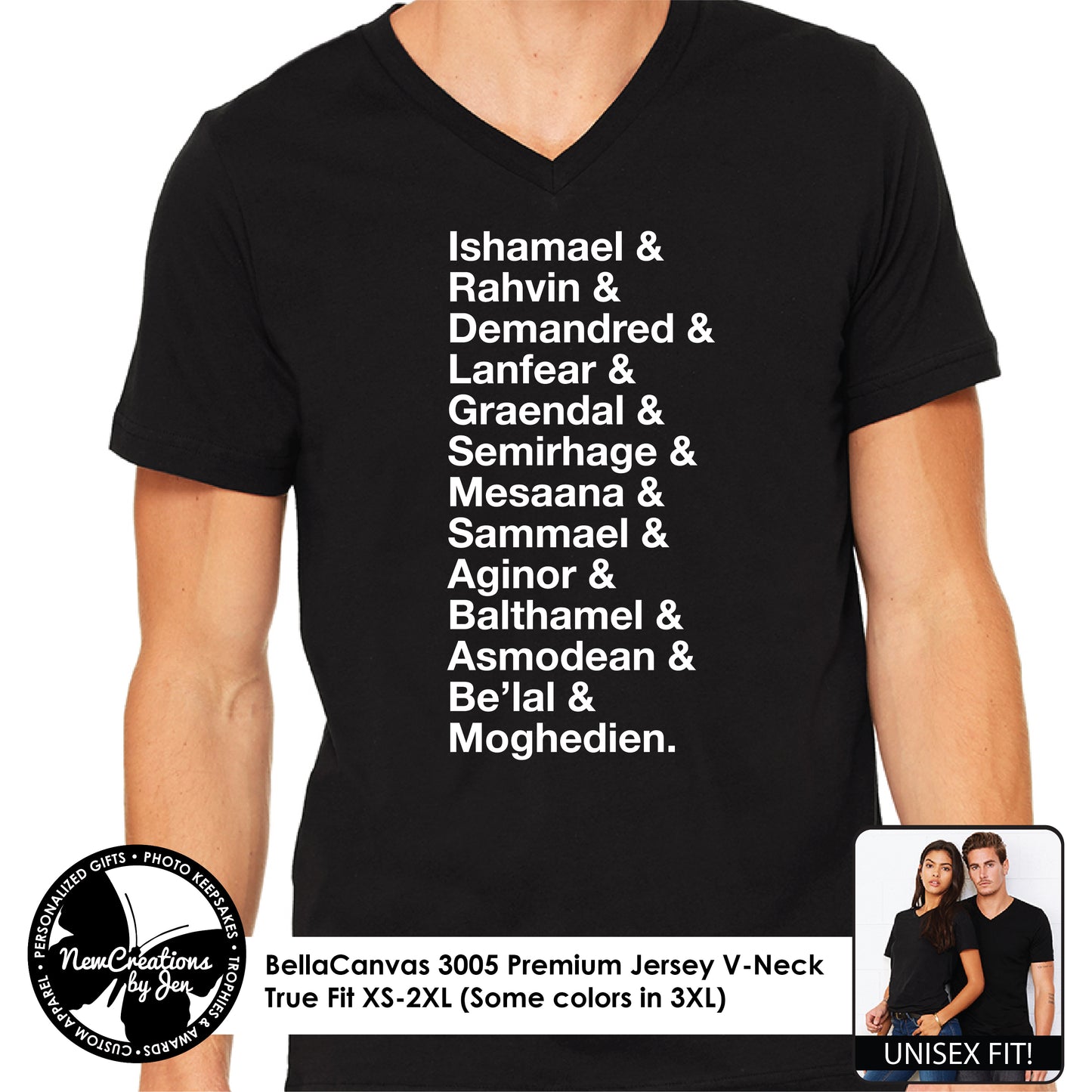 WWN - Camiseta unisex premium con cuello en V