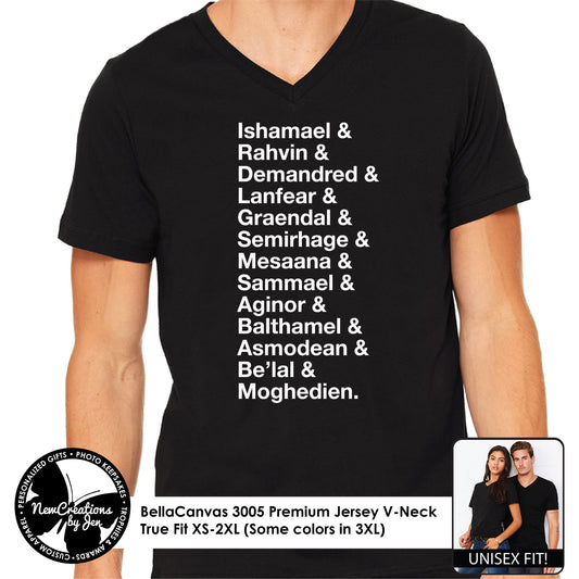 WWN - Camiseta unisex premium con cuello en V