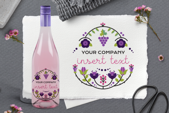Etiqueta para botella de vino - Personalización a todo color
