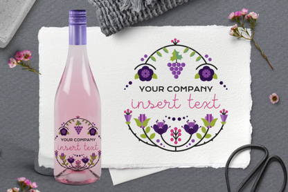 Etiqueta para botella de vino - Personalización a todo color