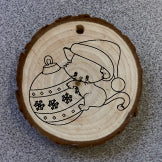 Natural Wood Slice Ornaments to Color