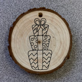 Natural Wood Slice Ornaments to Color