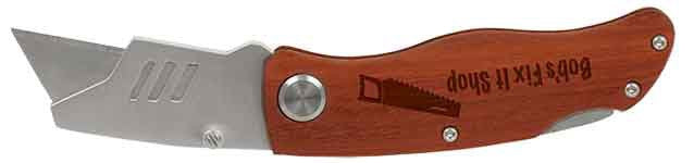 Cuchillo con mango de madera personalizado