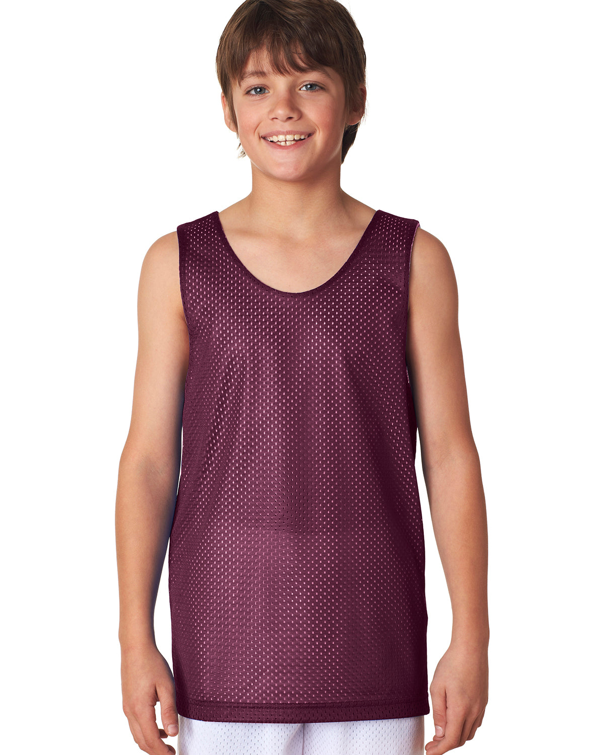 Camiseta de tirantes de malla reversible para jóvenes A4