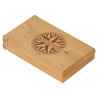 Juego de cribbage de madera grabado para regalo