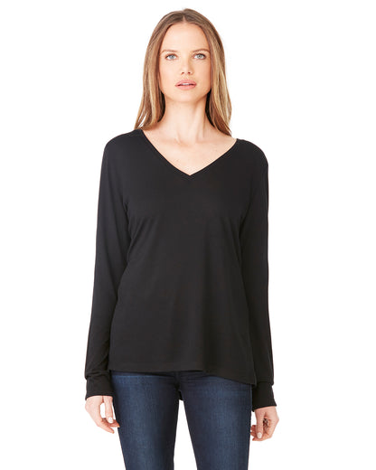 Ladies' Flowy Long-Sleeve V-Neck