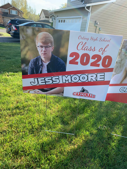 2024 Senior Photo Yard Sign - 24 x 18 Full Color