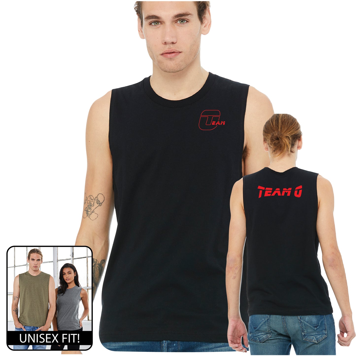 Team O Unisex Jersey Muscle Tank