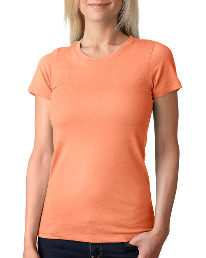 Camiseta de cuello redondo de mezcla triple para mujer