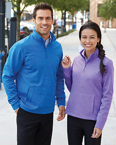 Chaqueta de forro polar Newbury Melange con cremallera de un cuarto para mujer