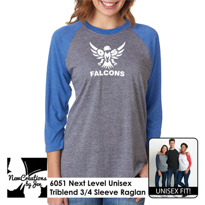 Falcon Fan Unisex Raglan Baseball T-Shirt