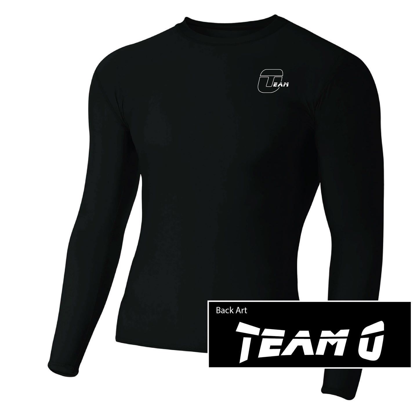 Camiseta de compresión de manga larga para adultos Team O A4