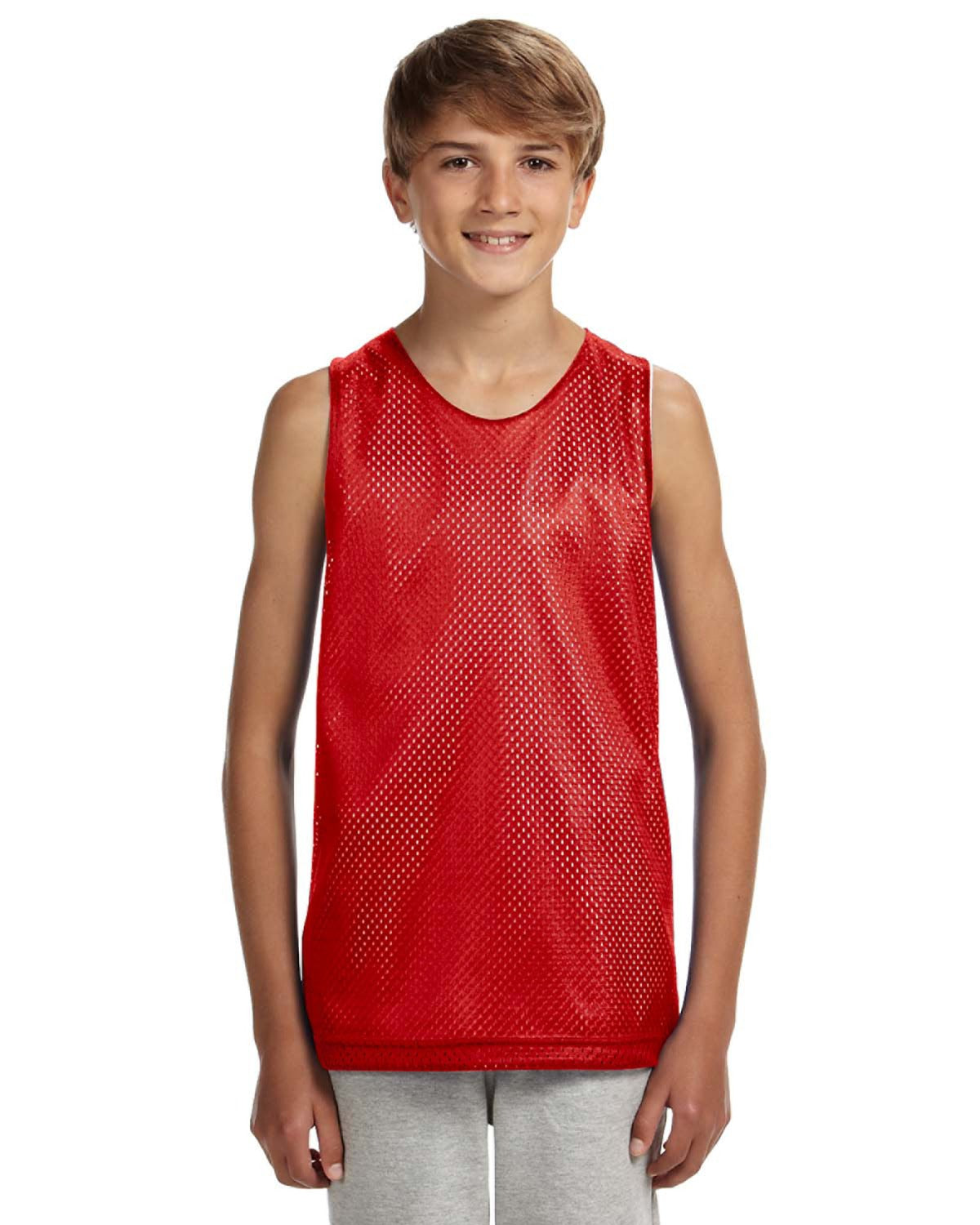 Camiseta de tirantes de malla reversible para jóvenes A4
