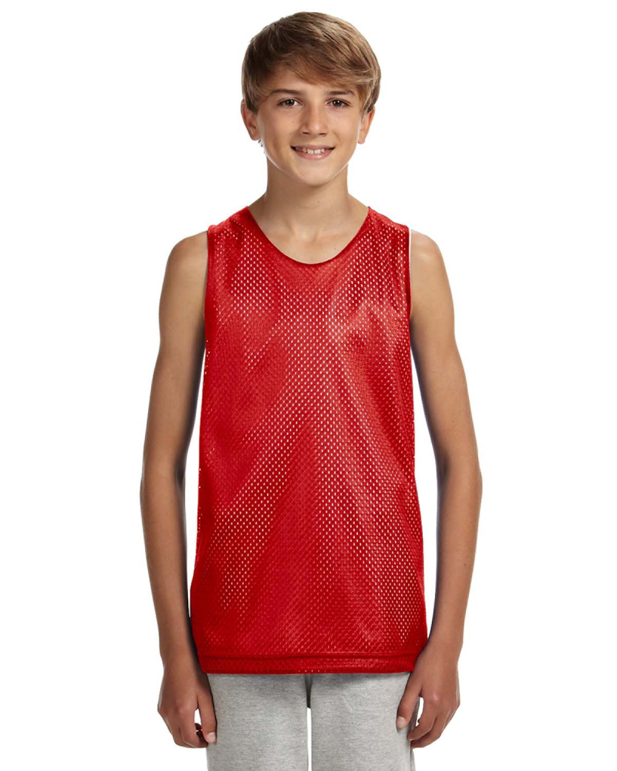 A4 Youth Reversible Mesh Tank