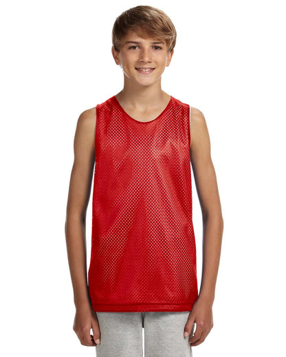 Camiseta de tirantes de malla reversible para jóvenes A4