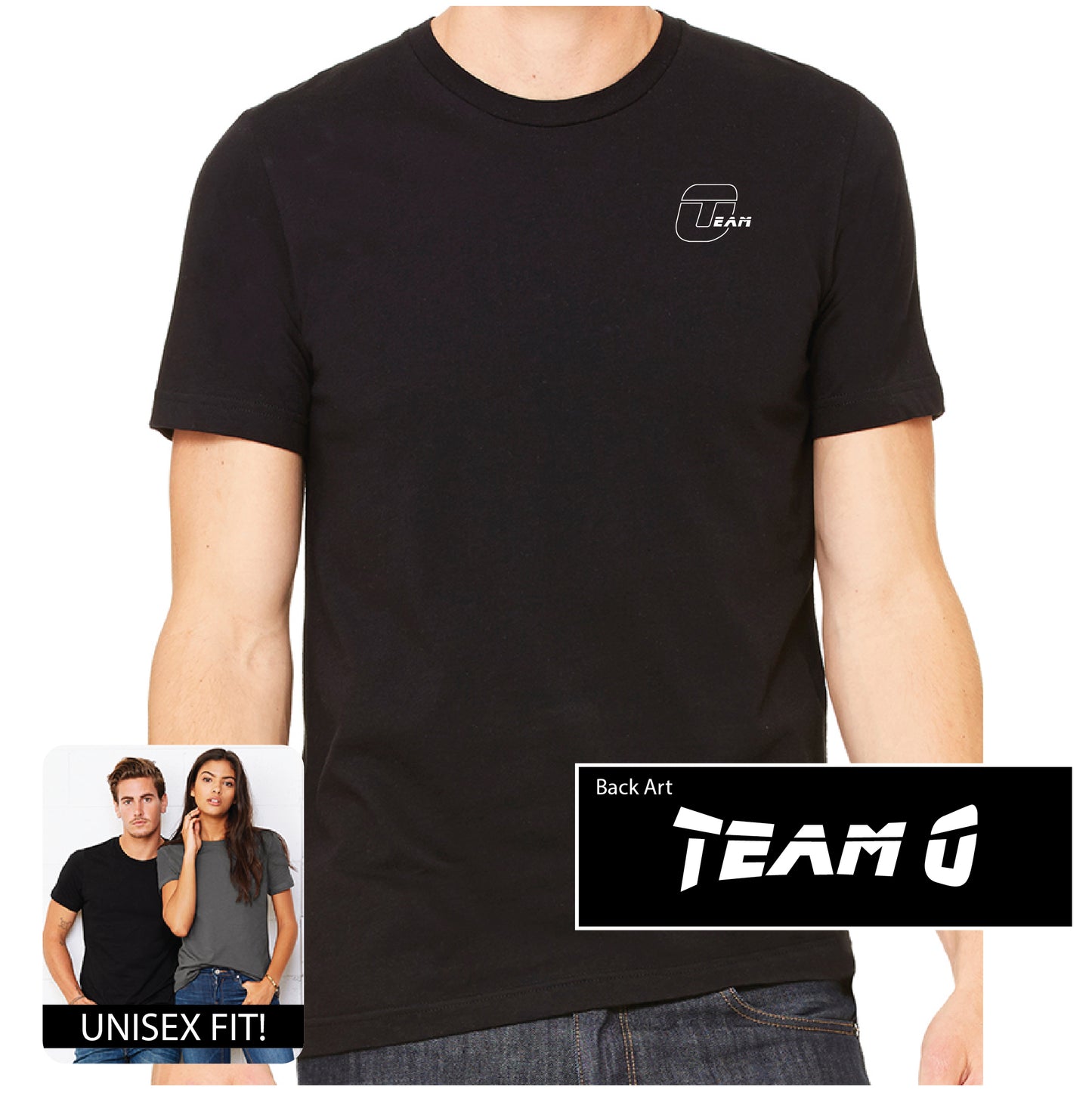 Camiseta unisex de manga corta del equipo O