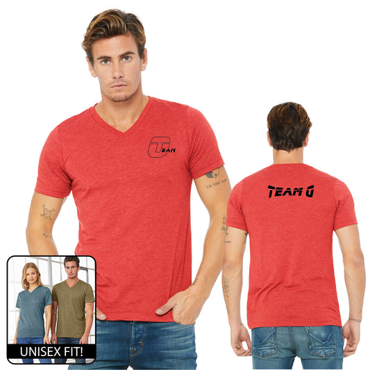 Team O Unisex Triblend Short-Sleeve V-Neck T-Shirt