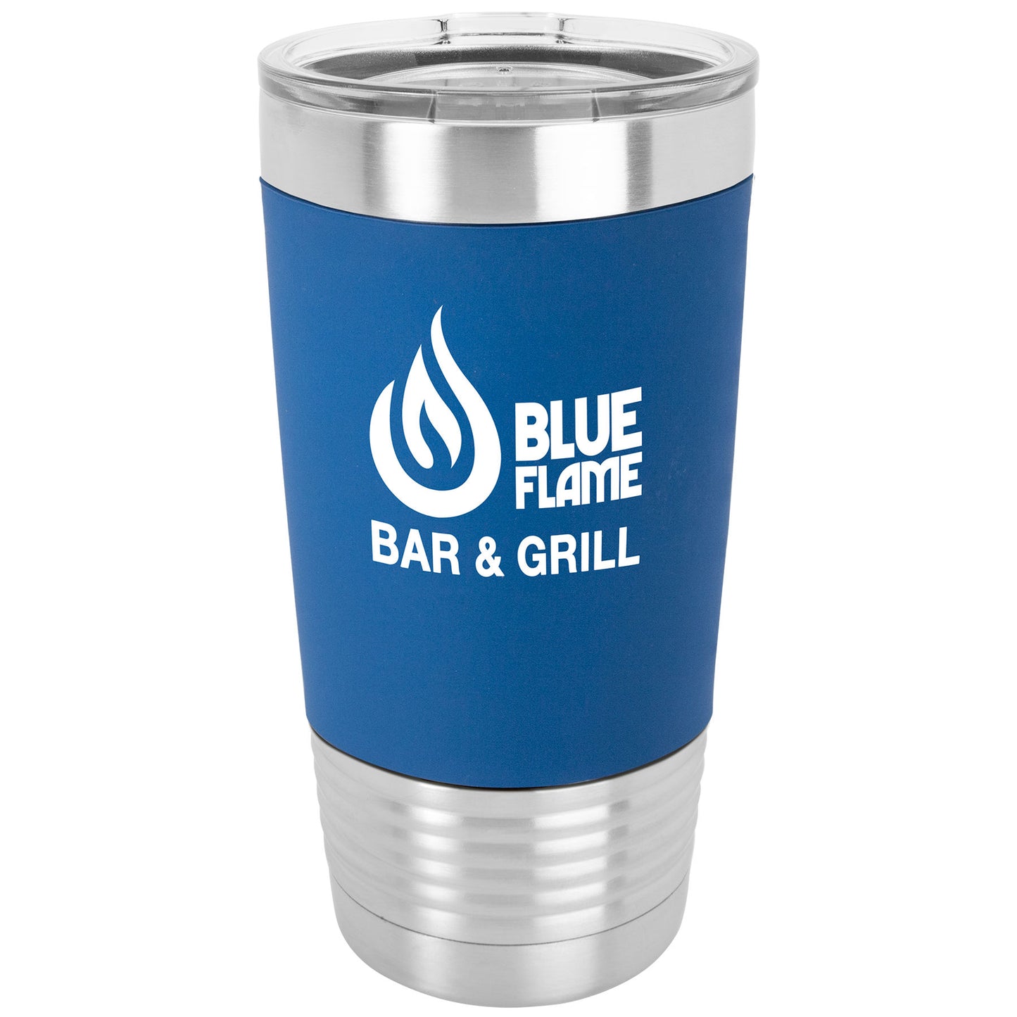 Vaso de acero inoxidable con agarre de silicona