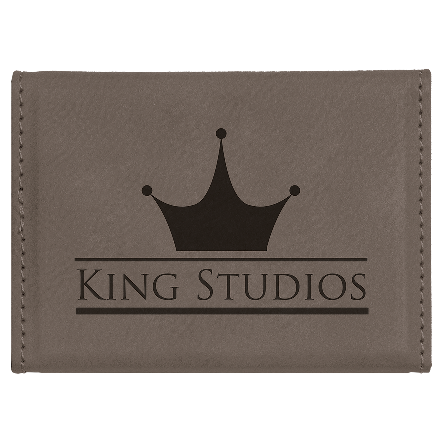 Estuche rígido para tarjetas de cuero sintético