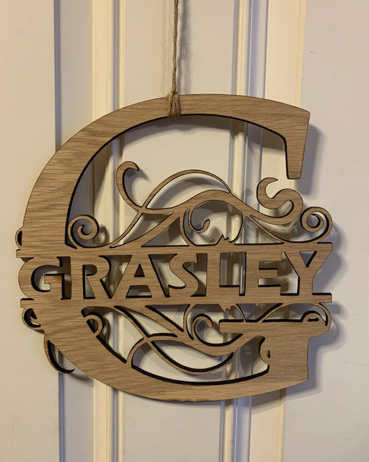 Letreros decorativos con apellidos personalizados