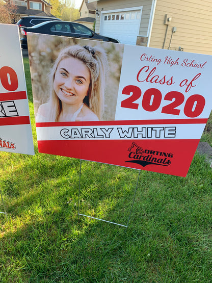 2024 Senior Photo Yard Sign - 24 x 18 Full Color