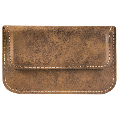 Estuche flexible para tarjetas de piel sintética