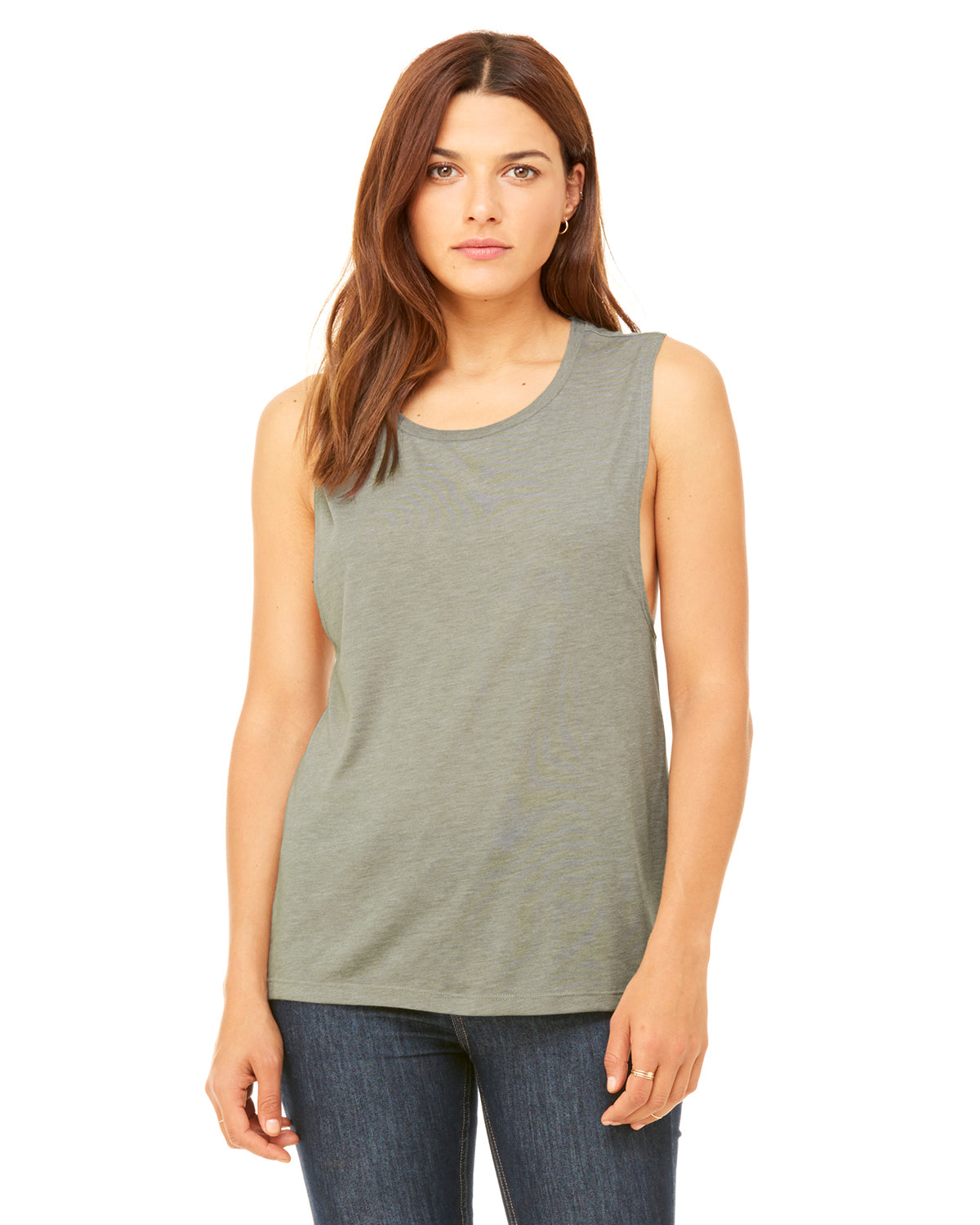 Camiseta de tirantes holgada con cuello redondo para mujer B8803